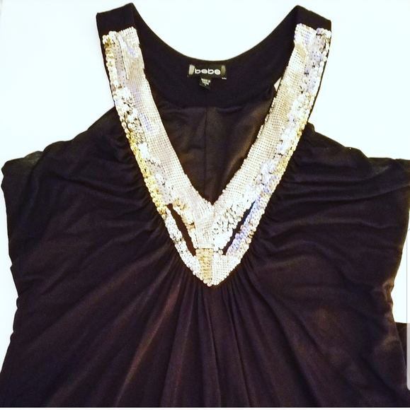 Bebe Sexy Sequin V-neck Dress/Tunic - Picture 7 of 8